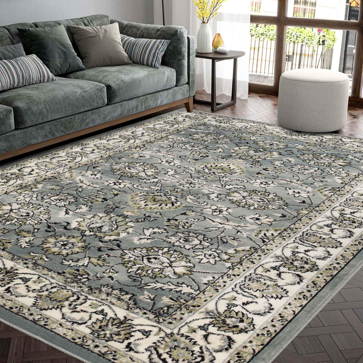 Lille Traditional Elegant Floral Textured Indoor Area Rug - Rugs by Superior