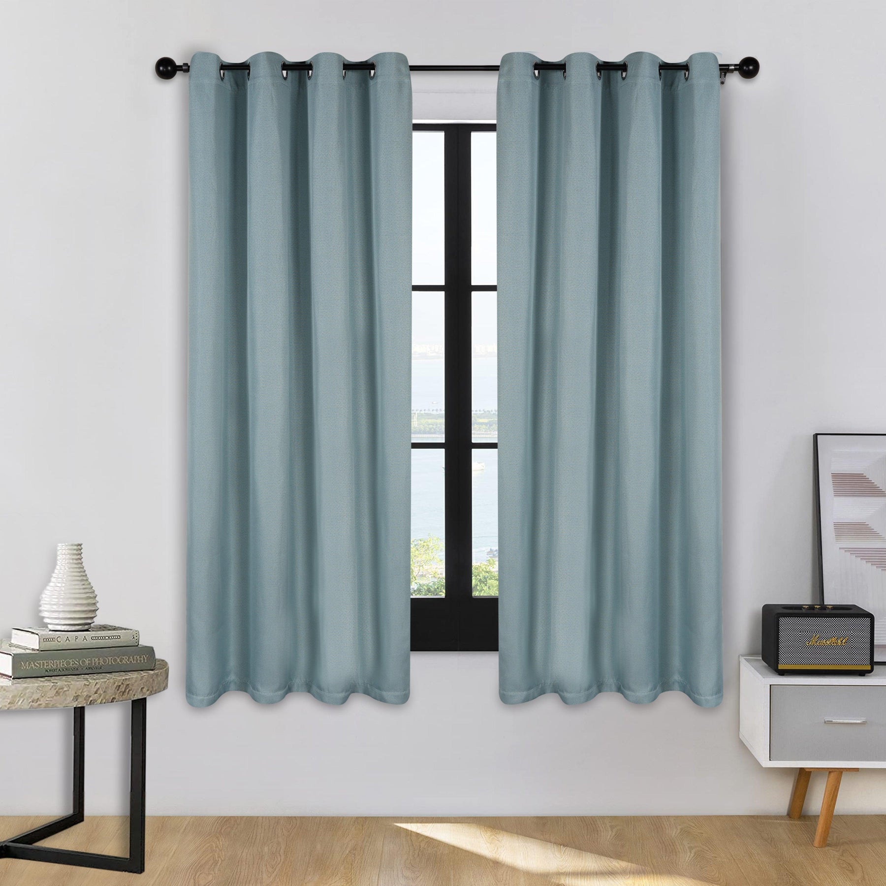 Linen Pattern Washable Room Darkening Blackout Curtains, Set of 2 - Blackout Curtains by Superior