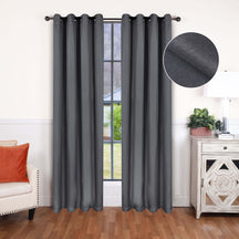 Linen Pattern Washable Room Darkening Blackout Curtains, Set of 2 - Blackout Curtains by Superior