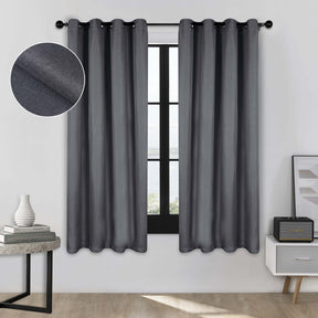 Linen Pattern Washable Room Darkening Blackout Curtains, Set of 2 - Blackout Curtains by Superior