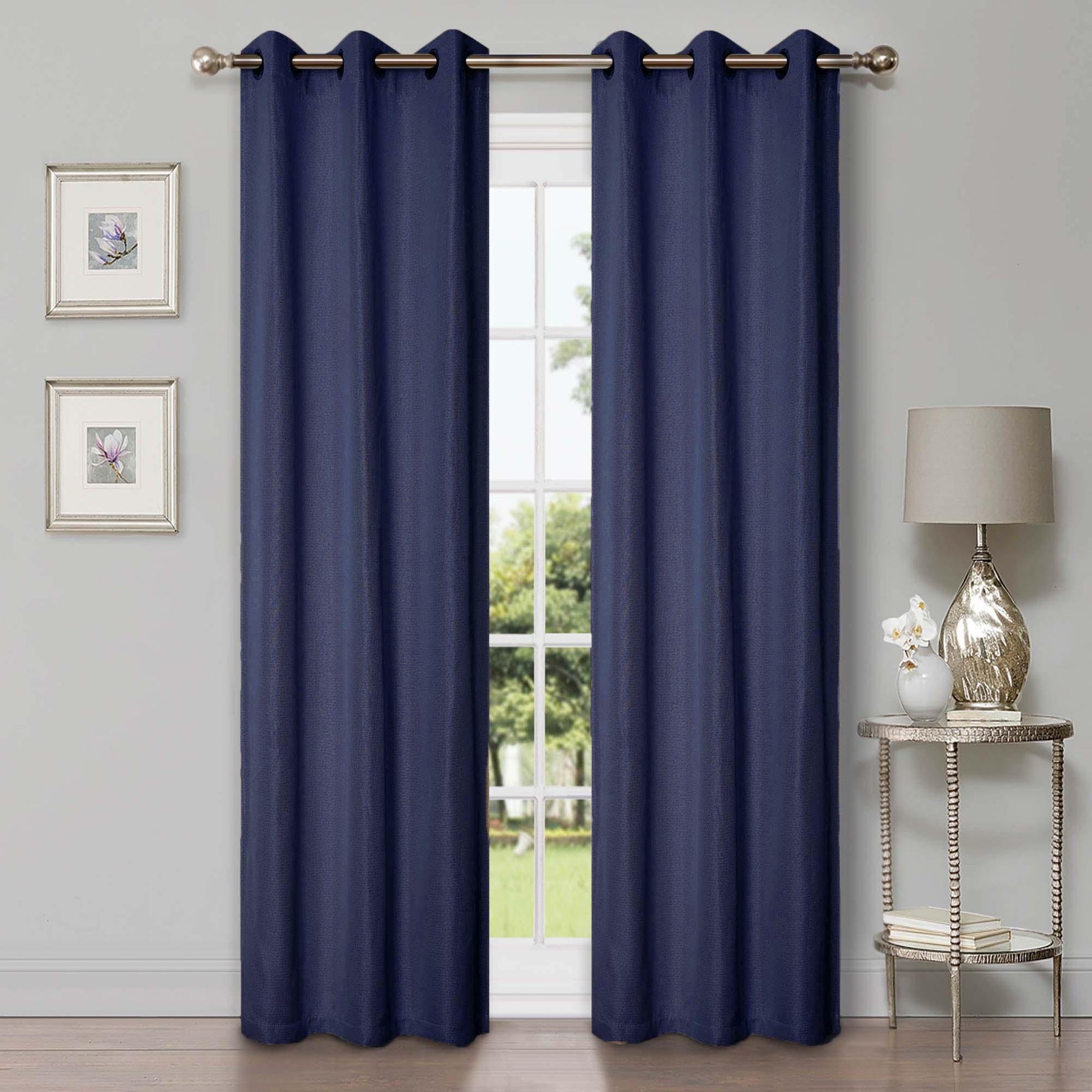 Linen Pattern Washable Room Darkening Blackout Curtains, Set of 2 - Blackout Curtains by Superior