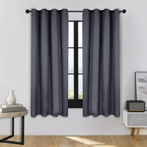 Linen Pattern Washable Room Darkening Blackout Curtains, Set of 2 - Blackout Curtains by Superior