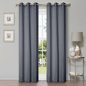 Linen Pattern Washable Room Darkening Blackout Curtains, Set of 2 - Blackout Curtains by Superior