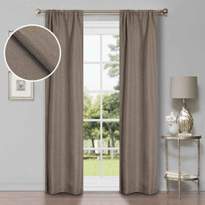 Linen Washable Room Darkening Blackout Curtains, Set of 2 - Blackout Curtains by Superior