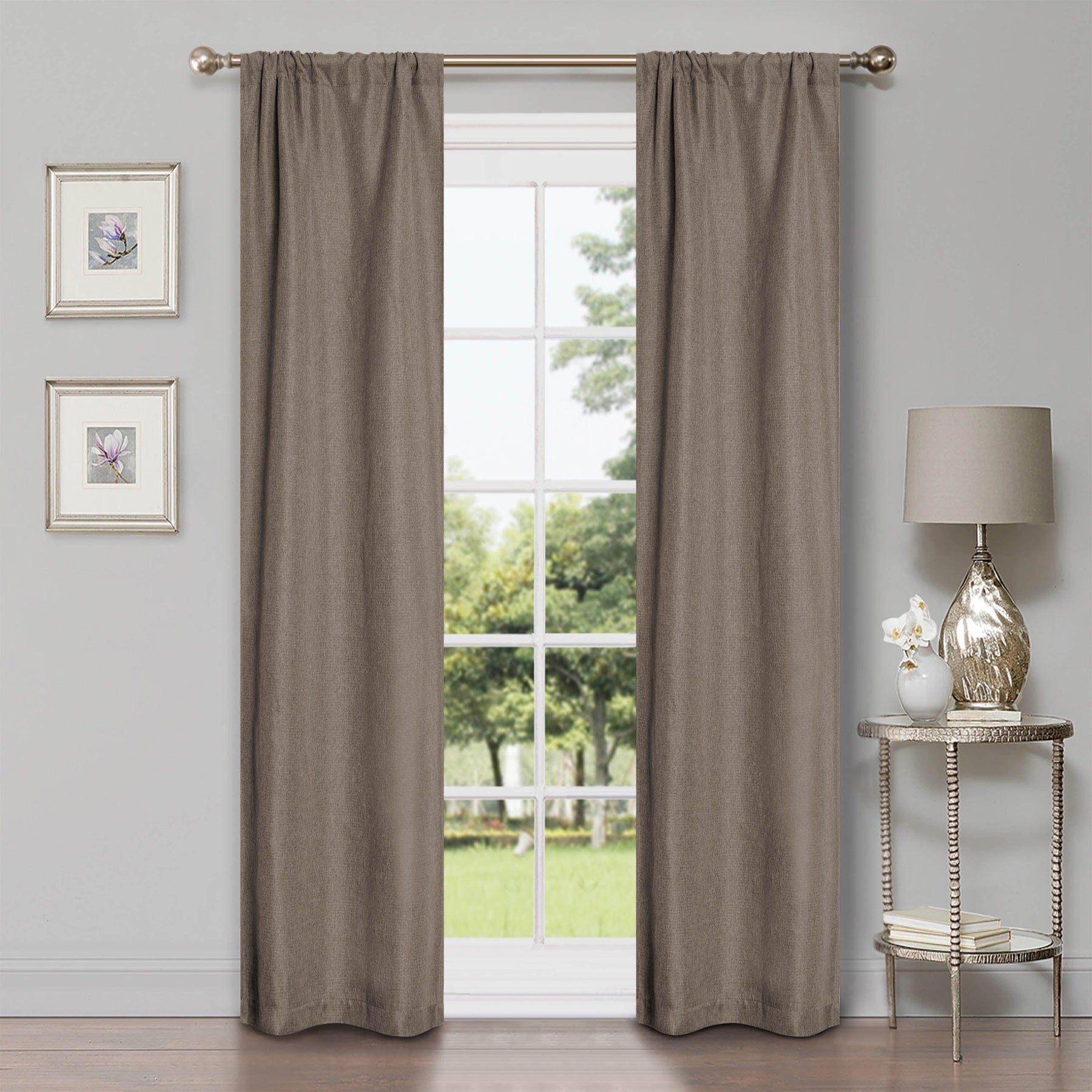 Linen Washable Room Darkening Blackout Curtains, Set of 2 - Blackout Curtains by Superior