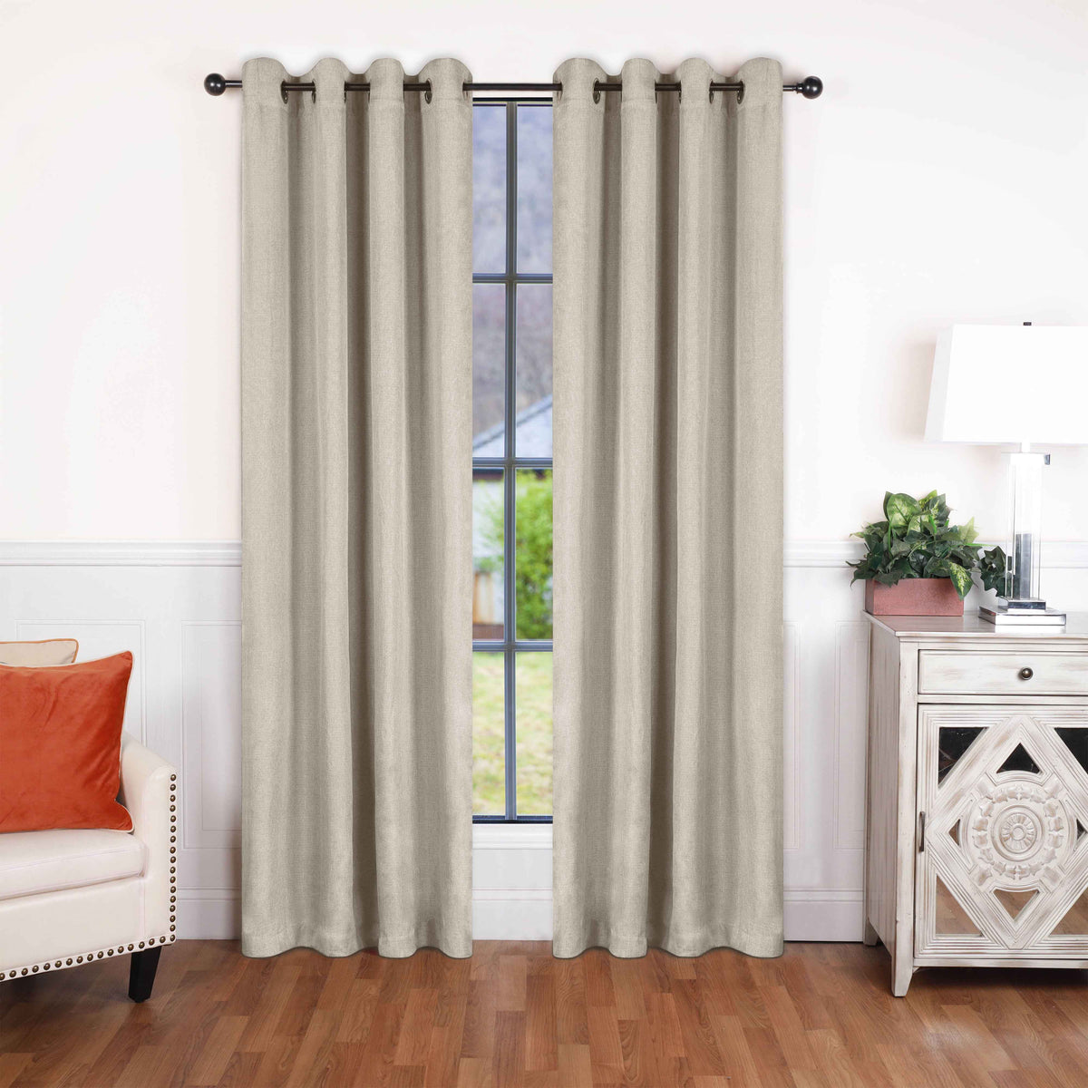 Linen Washable Room Darkening Blackout Curtains, Set of 2 - Blackout Curtains by Superior