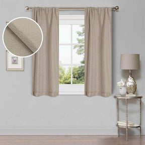 Linen Washable Room Darkening Blackout Curtains, Set of 2 - Blackout Curtains by Superior