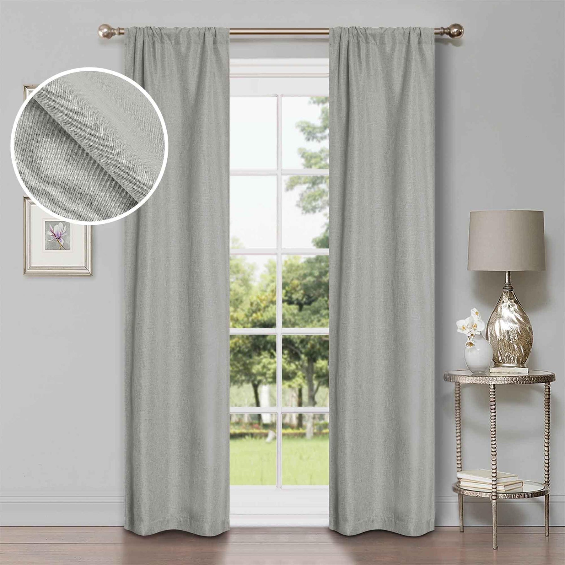 Linen Washable Room Darkening Blackout Curtains, Set of 2 - Blackout Curtains by Superior