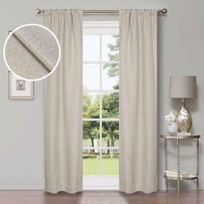 Linen Washable Room Darkening Blackout Curtains, Set of 2 - Blackout Curtains by Superior