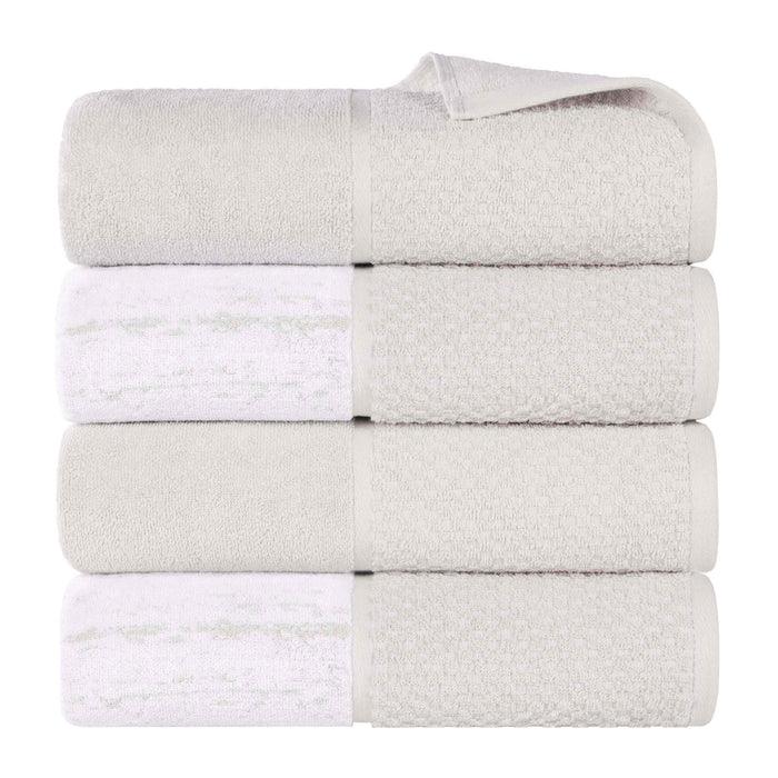 Lodie Cotton Jacquard Solid and Two-Toned Bath Towel Set of 4 - Bath Towel by Superior