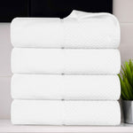 Lodie Cotton Jacquard Solid and Two-Toned Bath Towel Set of 4 - Bath Towel by Superior