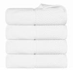 Lodie Cotton Jacquard Solid and Two-Toned Bath Towel Set of 4 - Bath Towel by Superior