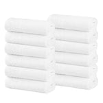 Lodie Cotton Jacquard Solid and Two-Toned Face Towel Washcloth Set of 12 - Face Towel by Superior