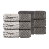 Lodie Cotton Jacquard Solid and Two-Toned Hand Towel Set of 6 - Hand Towel by Superior