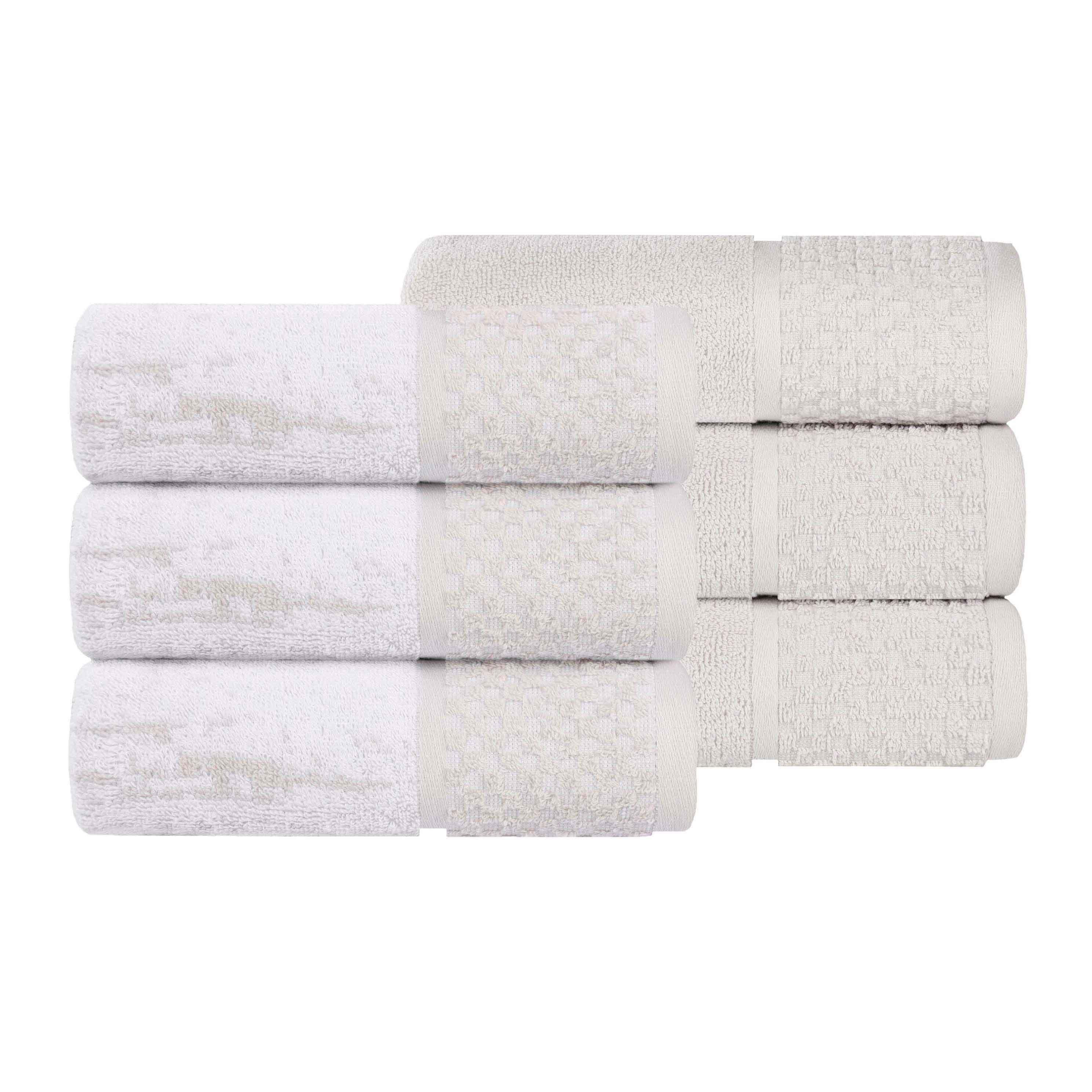 Lodie Cotton Jacquard Solid and Two-Toned Hand Towel Set of 6 - Hand Towel by Superior