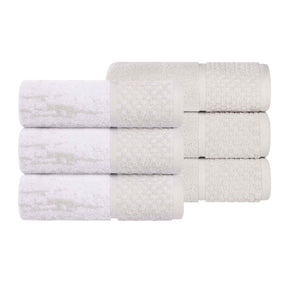 Lodie Cotton Jacquard Solid and Two-Toned Hand Towel Set of 6 - Hand Towel by Superior