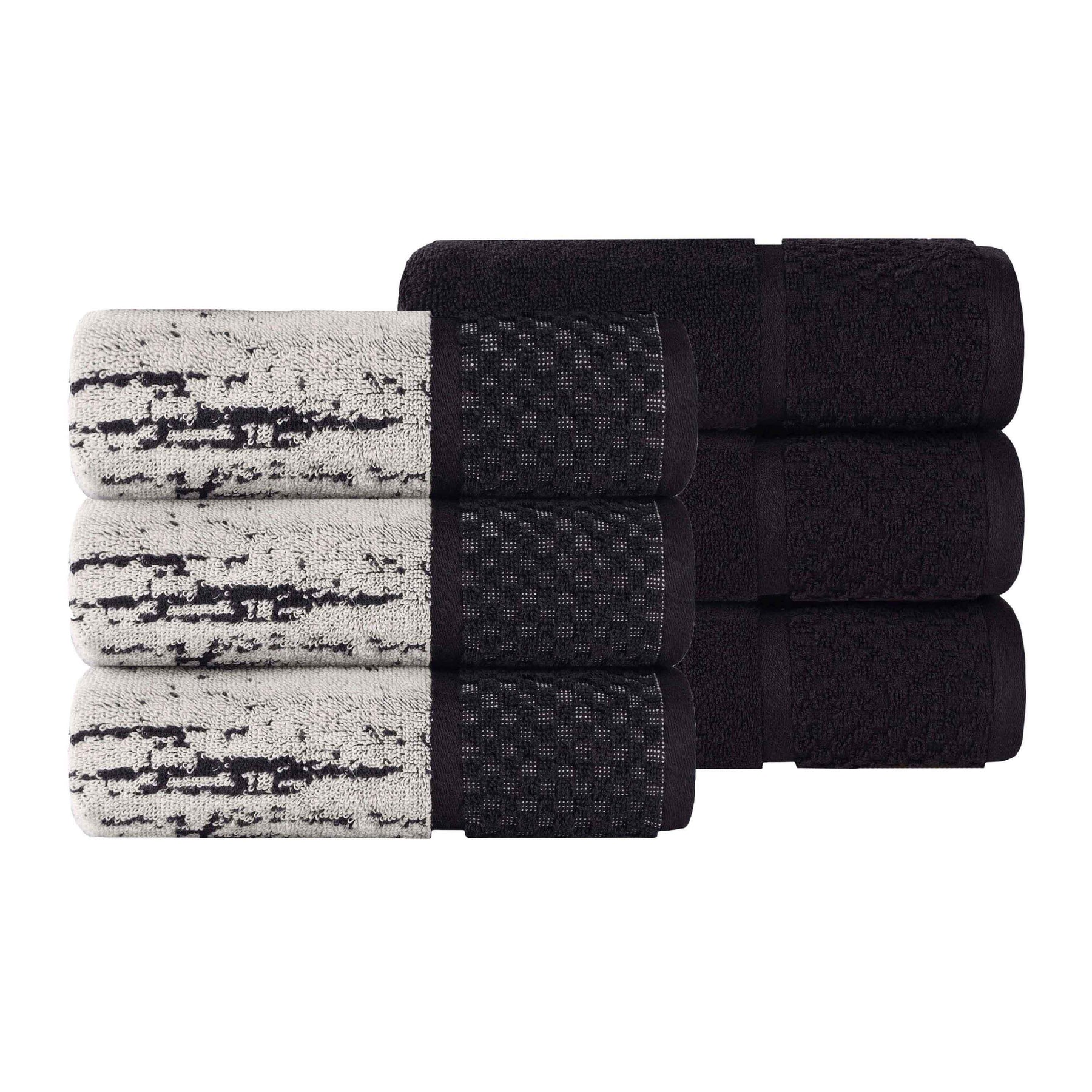 Lodie Cotton Jacquard Solid and Two-Toned Hand Towel Set of 6 - Hand Towel by Superior