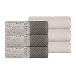 Lodie Cotton Jacquard Solid and Two-Toned Hand Towel Set of 6 - Hand Towel by Superior