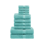 Madison Egyptian Cotton Pile Plush Heavyweight 10 Piece Towel Set - Towel Set by Superior