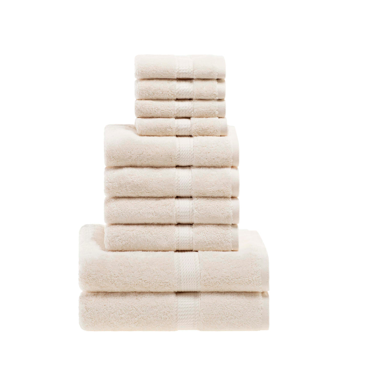 Madison Egyptian Cotton Pile Plush Heavyweight 10 Piece Towel Set - Towel Set by Superior