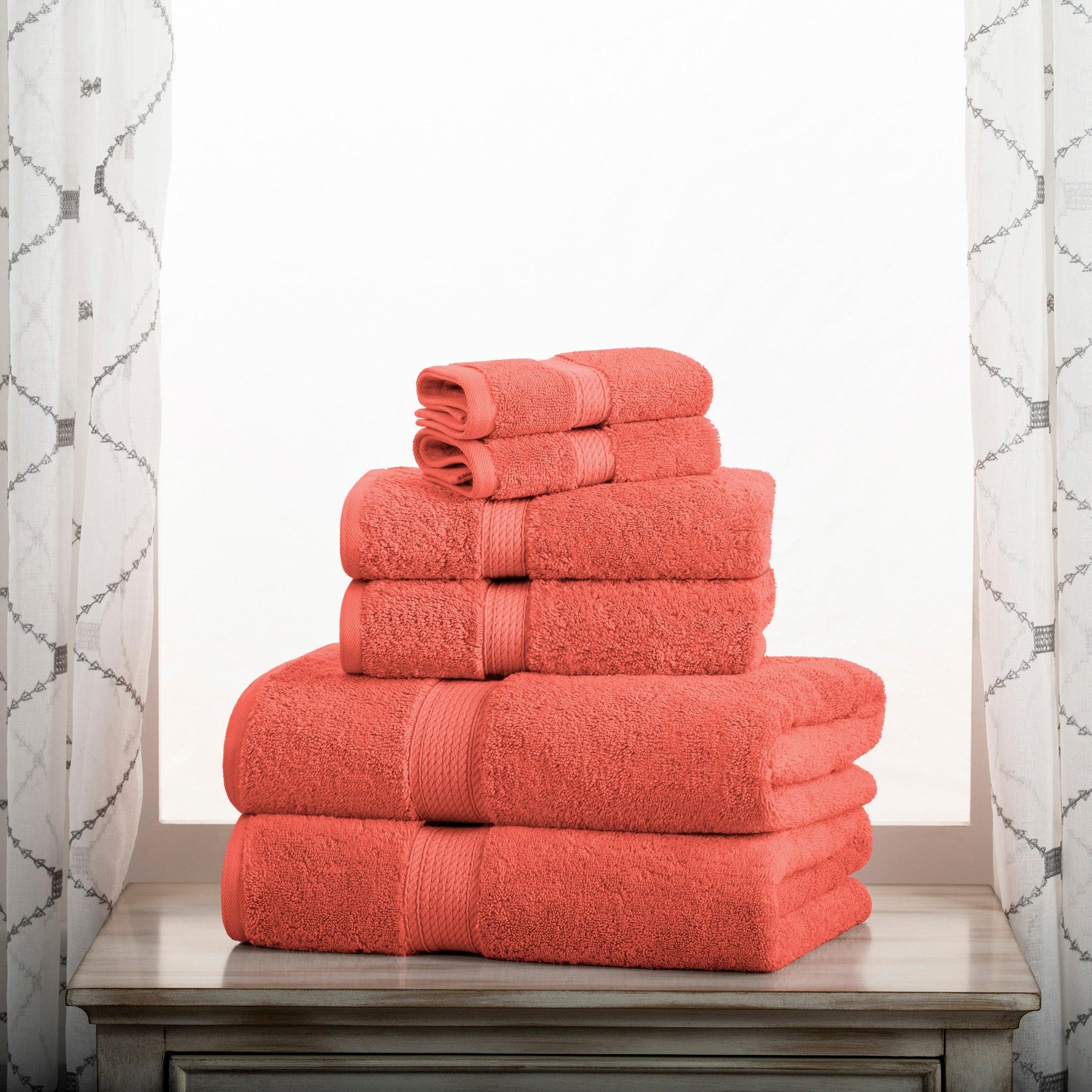 Madison Egyptian Cotton Pile Plush Heavyweight 6 Piece Towel Set - Towel Set by Superior