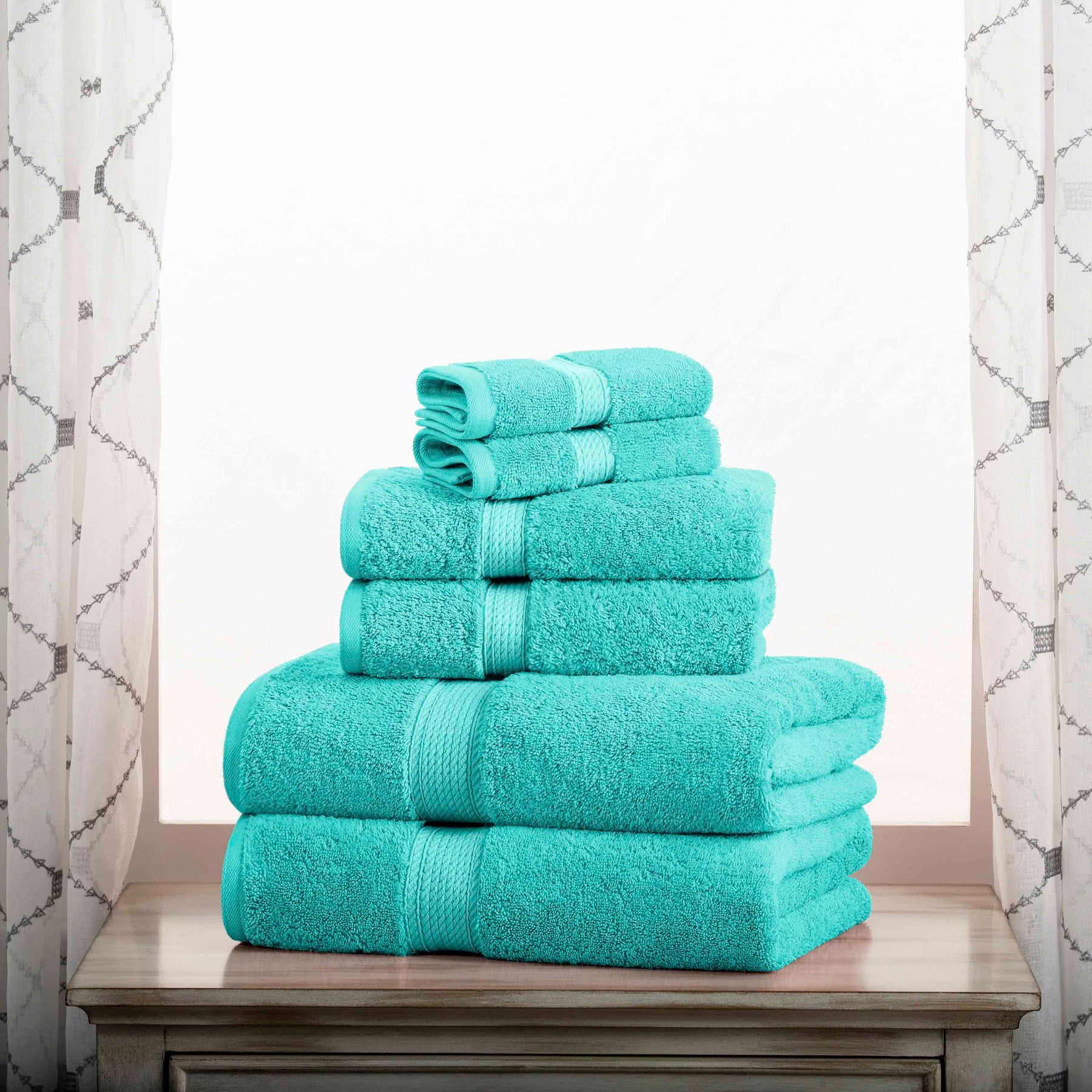 Madison Egyptian Cotton Pile Plush Heavyweight 6 Piece Towel Set - Towel Set by Superior