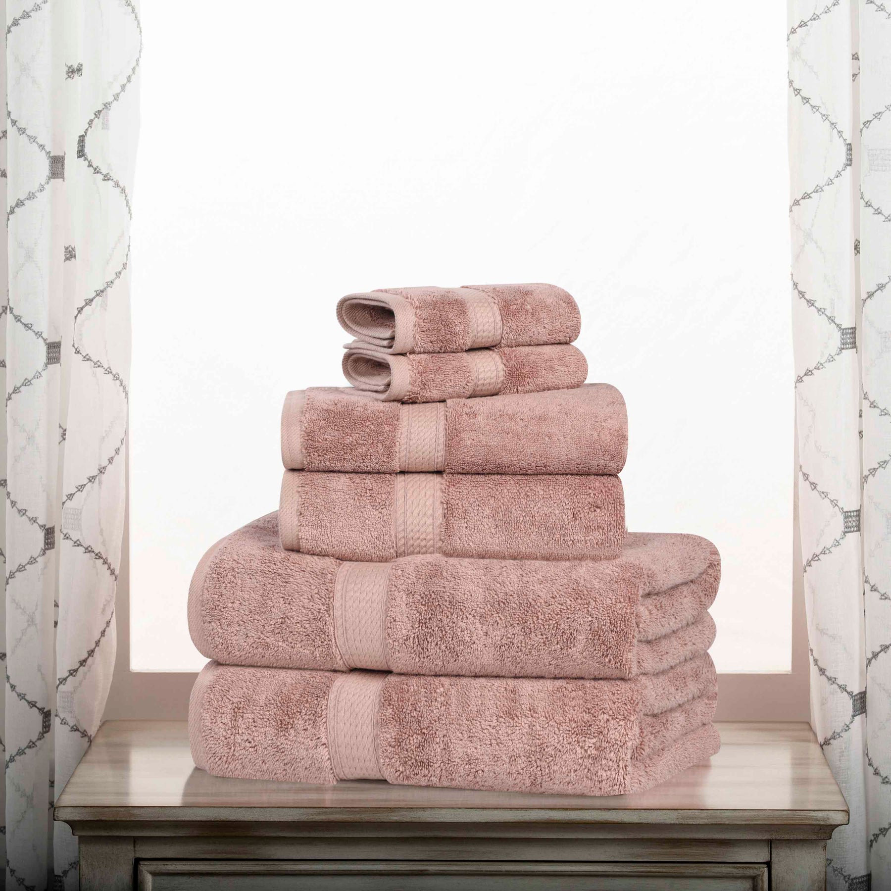 Madison Egyptian Cotton Pile Plush Heavyweight 6 Piece Towel Set - Towel Set by Superior