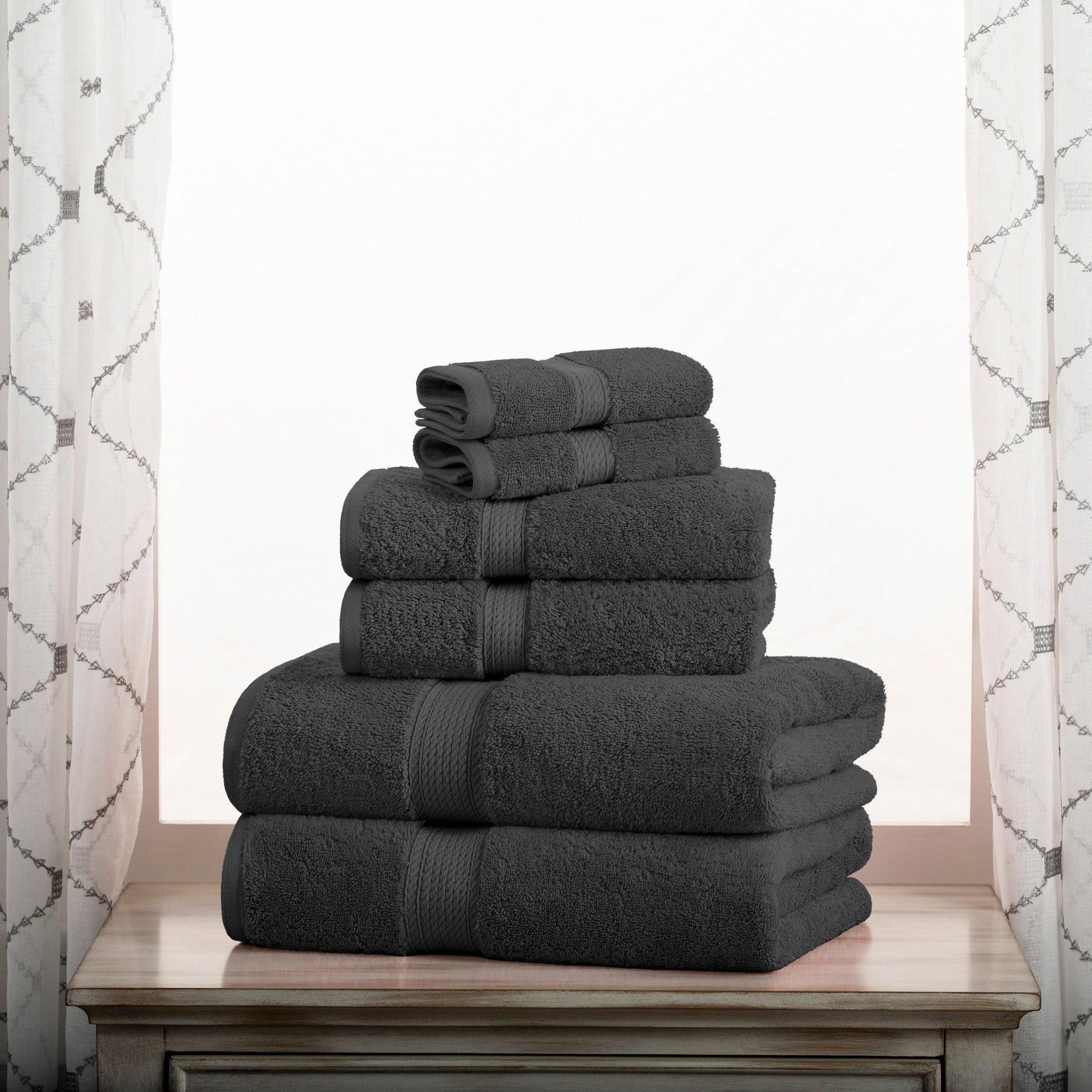 Madison Egyptian Cotton Pile Plush Heavyweight 6 Piece Towel Set - Towel Set by Superior