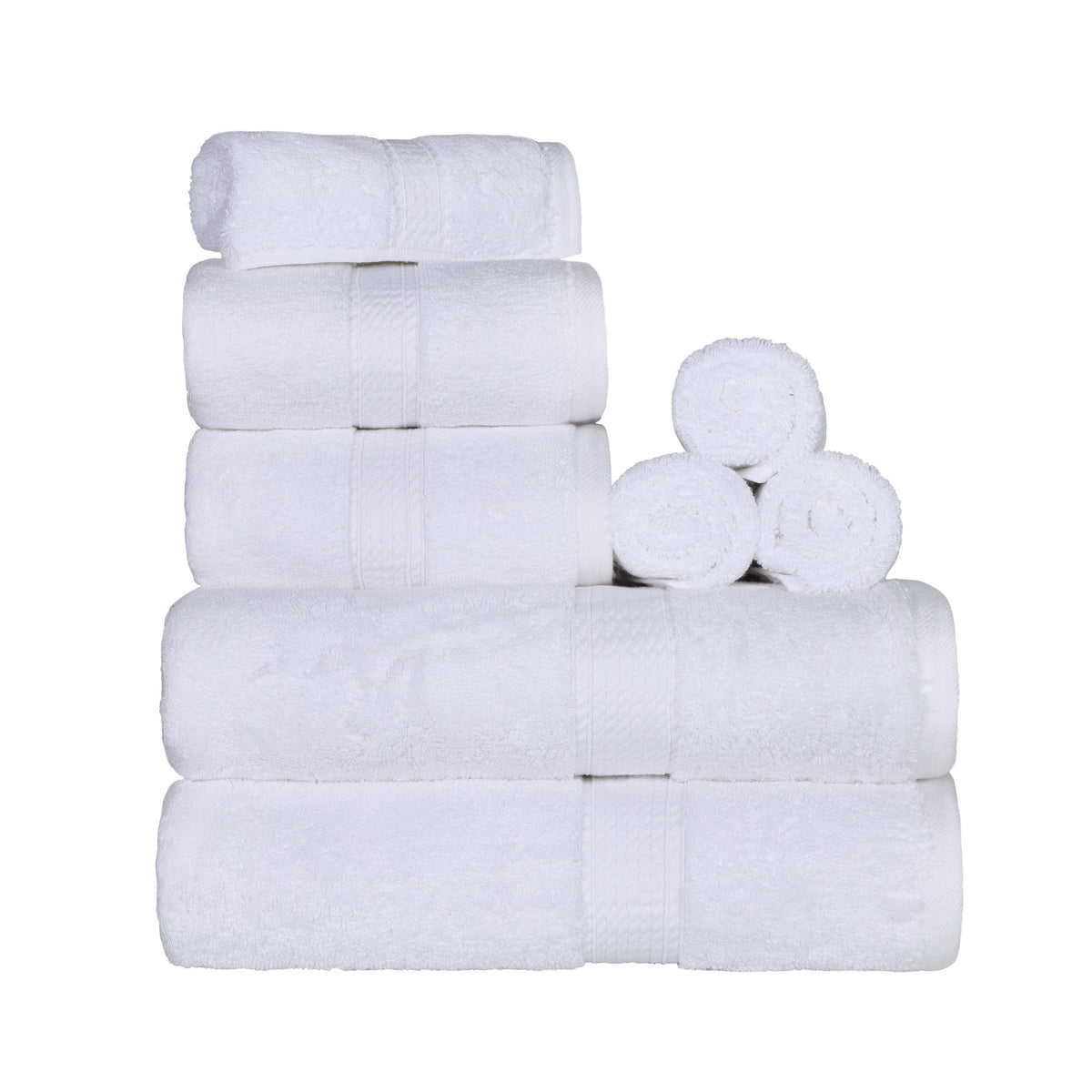 Madison Egyptian Cotton Pile Plush Heavyweight 8 Piece Towel Set - Towel Set by Superior