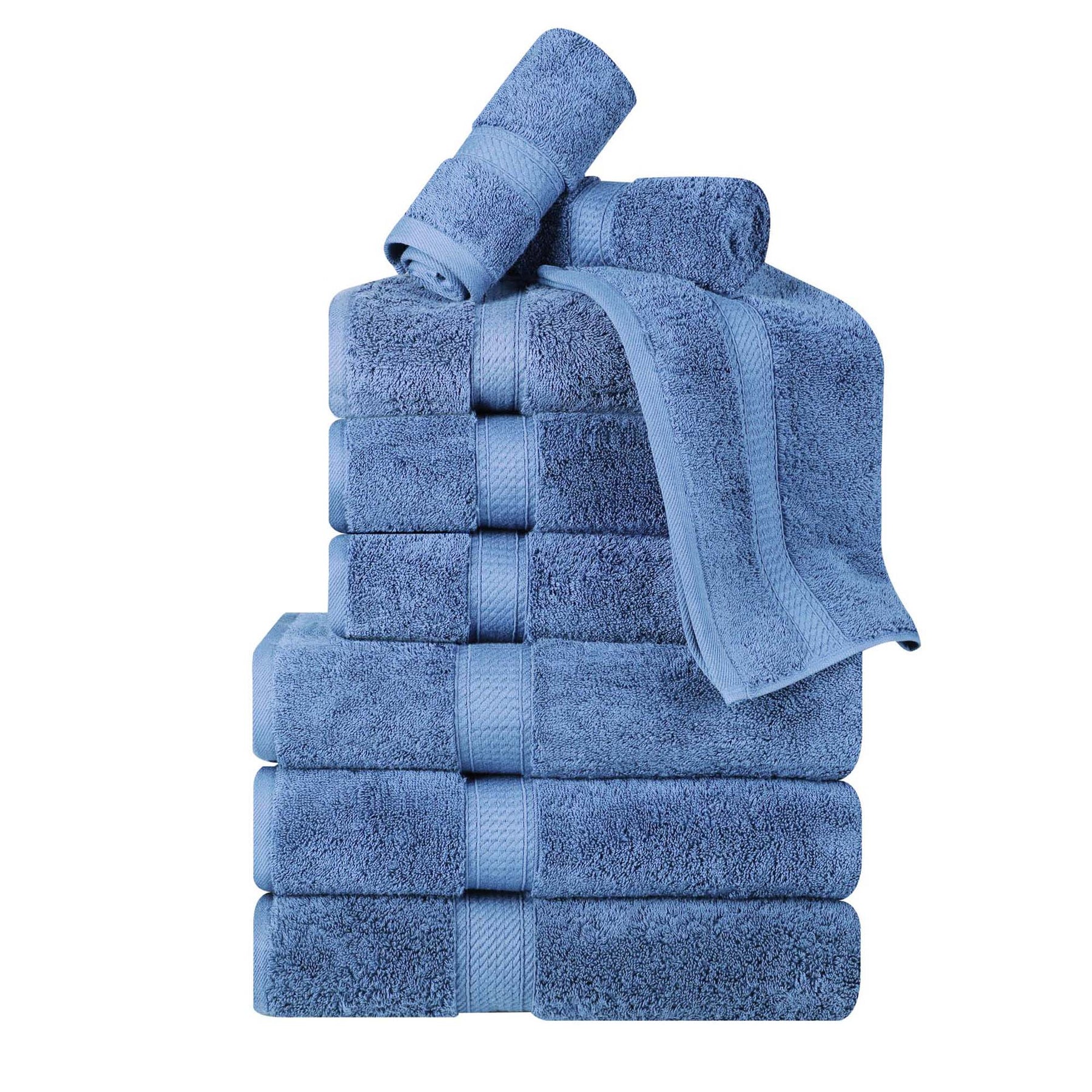 Madison Egyptian Cotton Pile Plush Heavyweight 9 Piece Towel Set - Towel Set by Superior