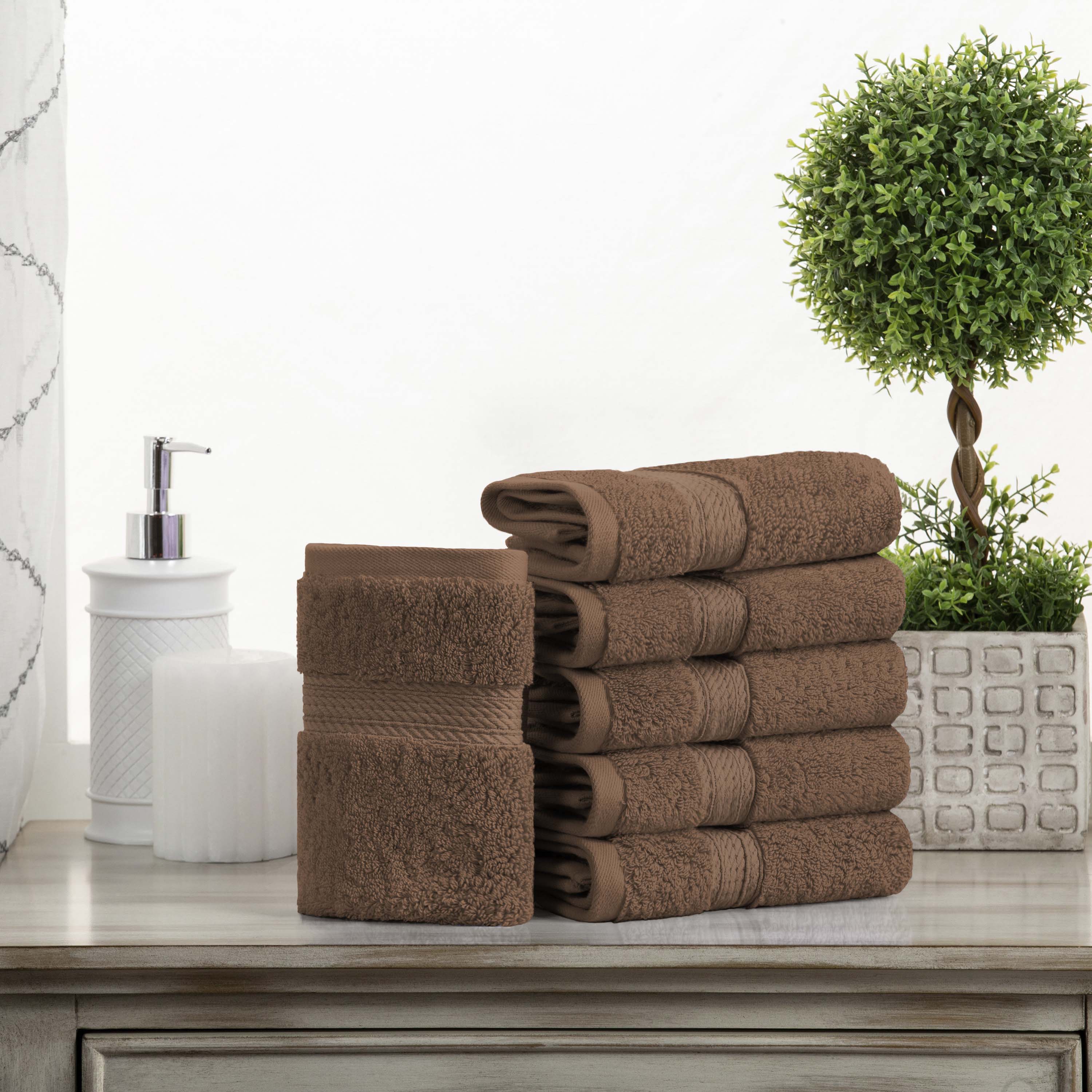 Madison Egyptian Cotton Pile Plush Heavyweight Face Towel Set of 6 - Face Towel by Superior