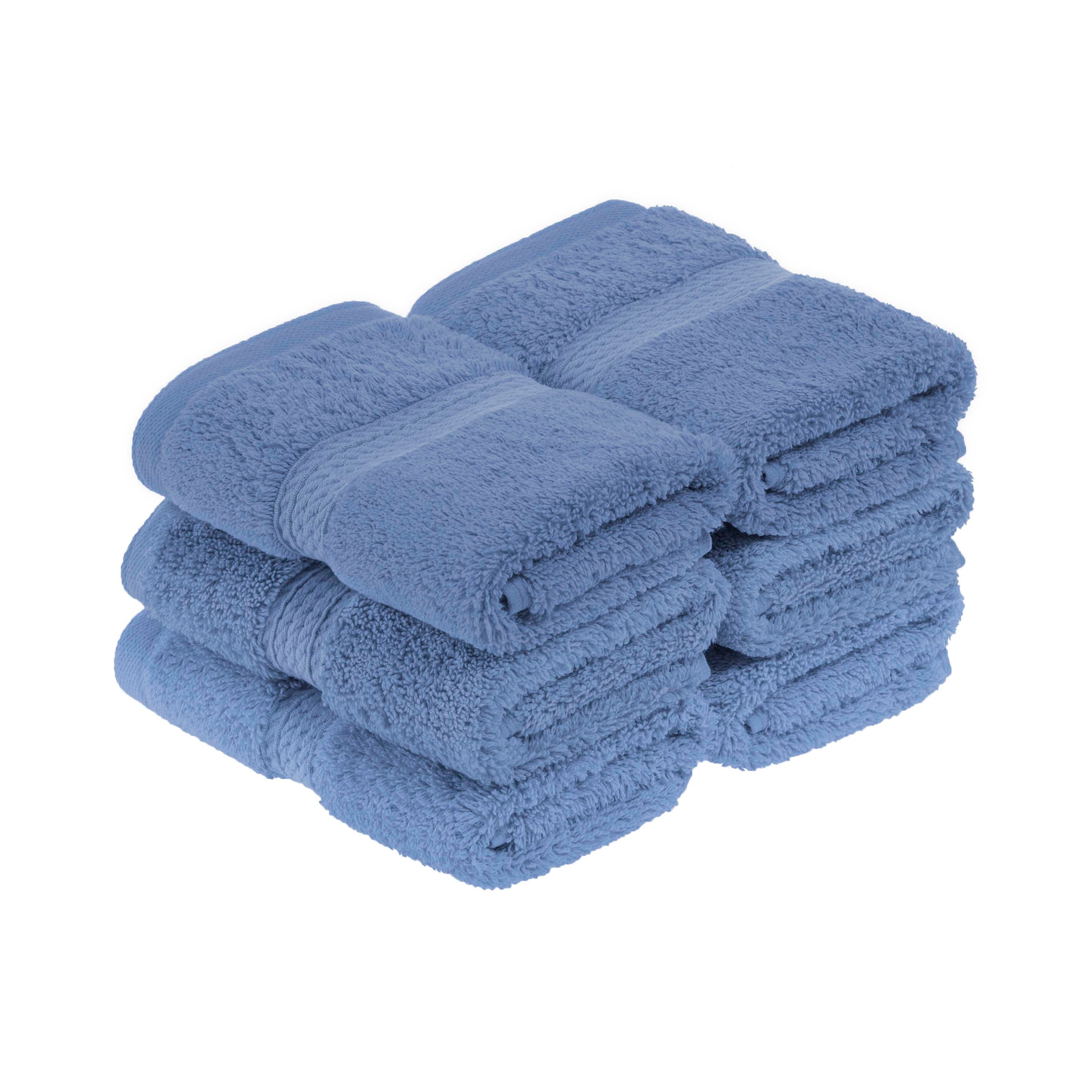 Madison Egyptian Cotton Pile Plush Heavyweight Face Towel Set of 6 - Face Towel by Superior