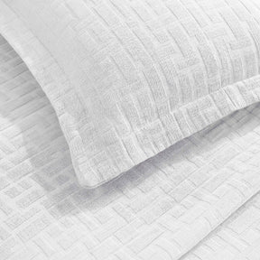 Madrid Cotton Medium Weight Geometric Matelasse Bedspread and Sham Set - Bedspread by Superior