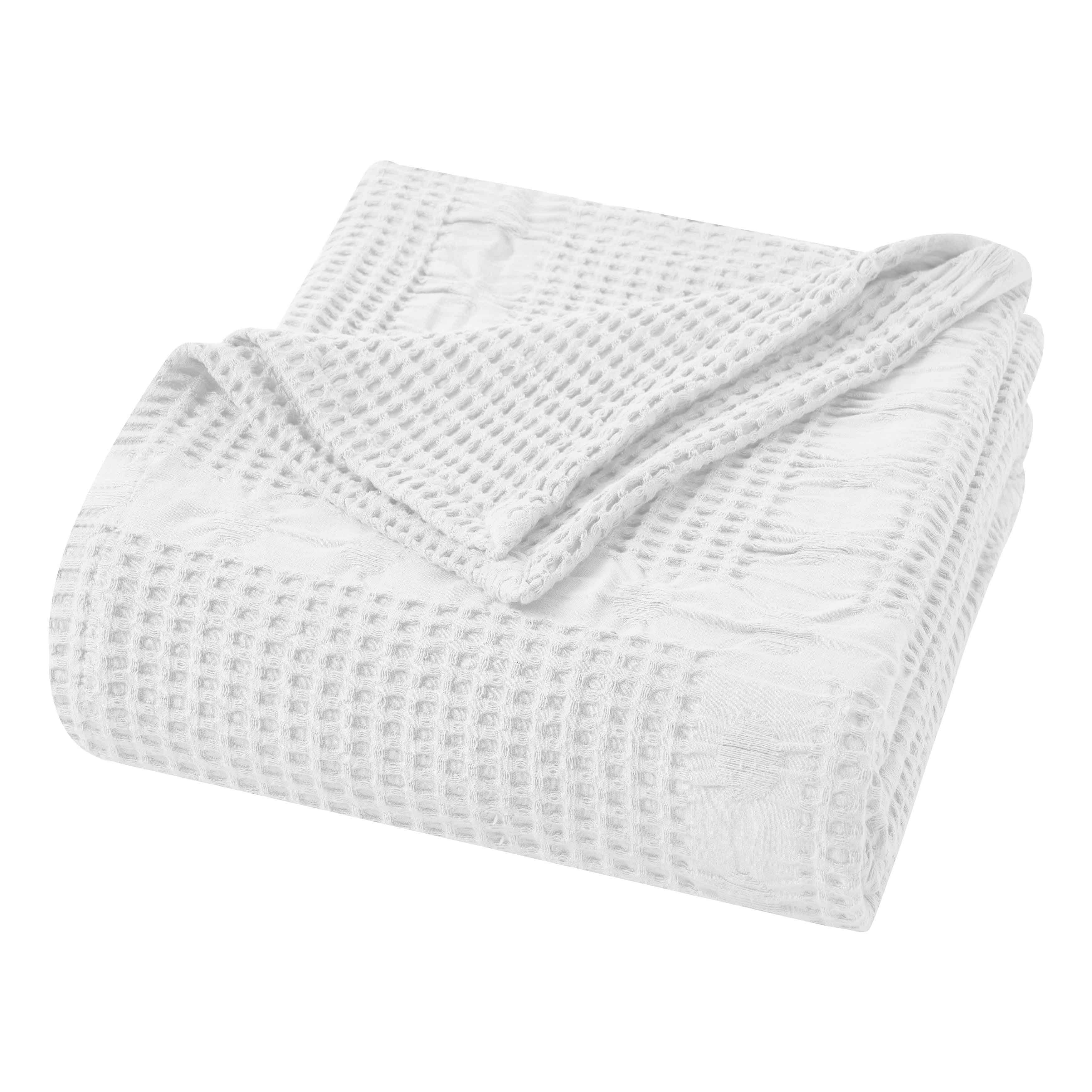 Mai Waffle Weave Honeycomb Soft Textured Cotton Blanket - Blanket by Superior