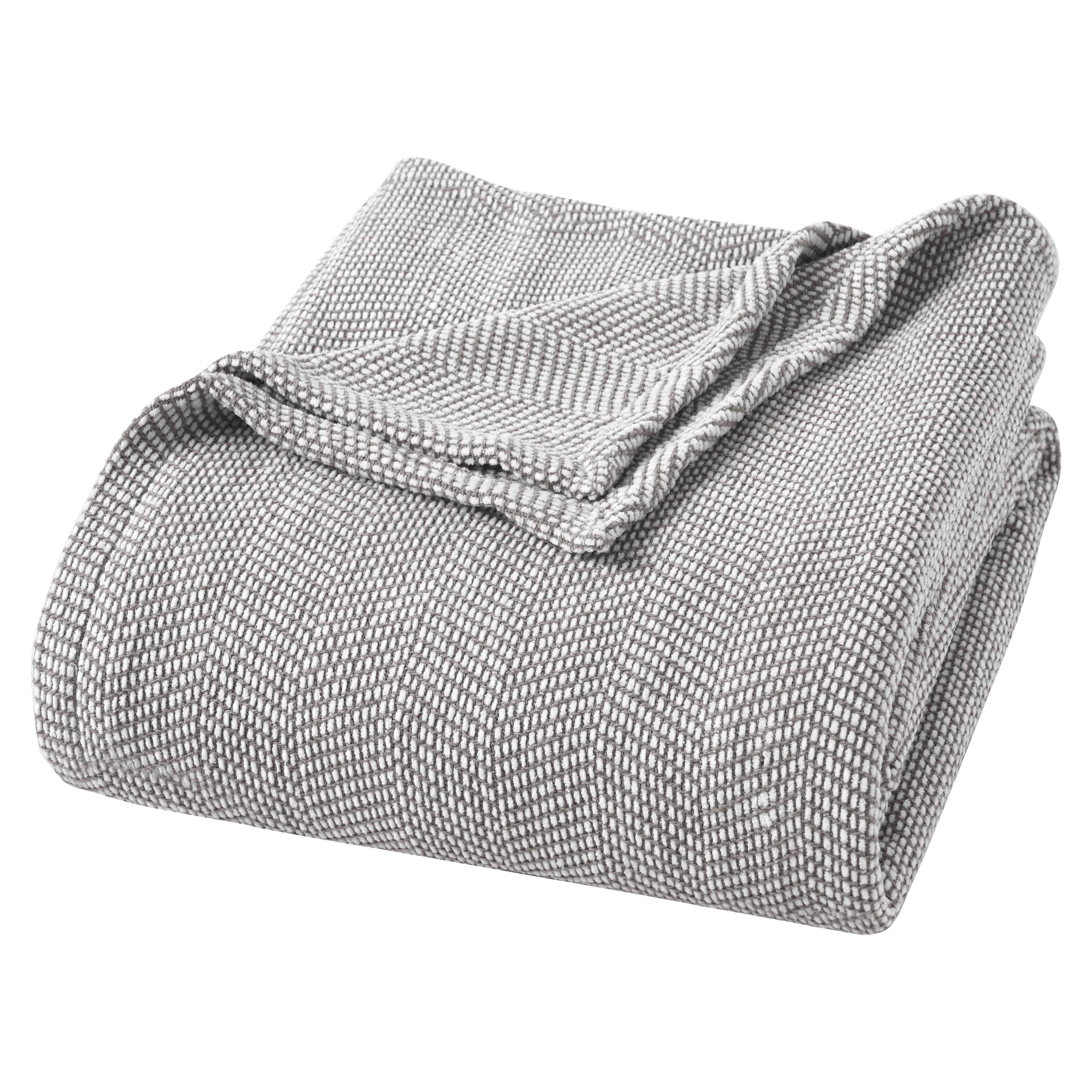 Maya Chenille Herringbone Soft Textured Medium Weight Cotton Blanket - Blanket by Superior