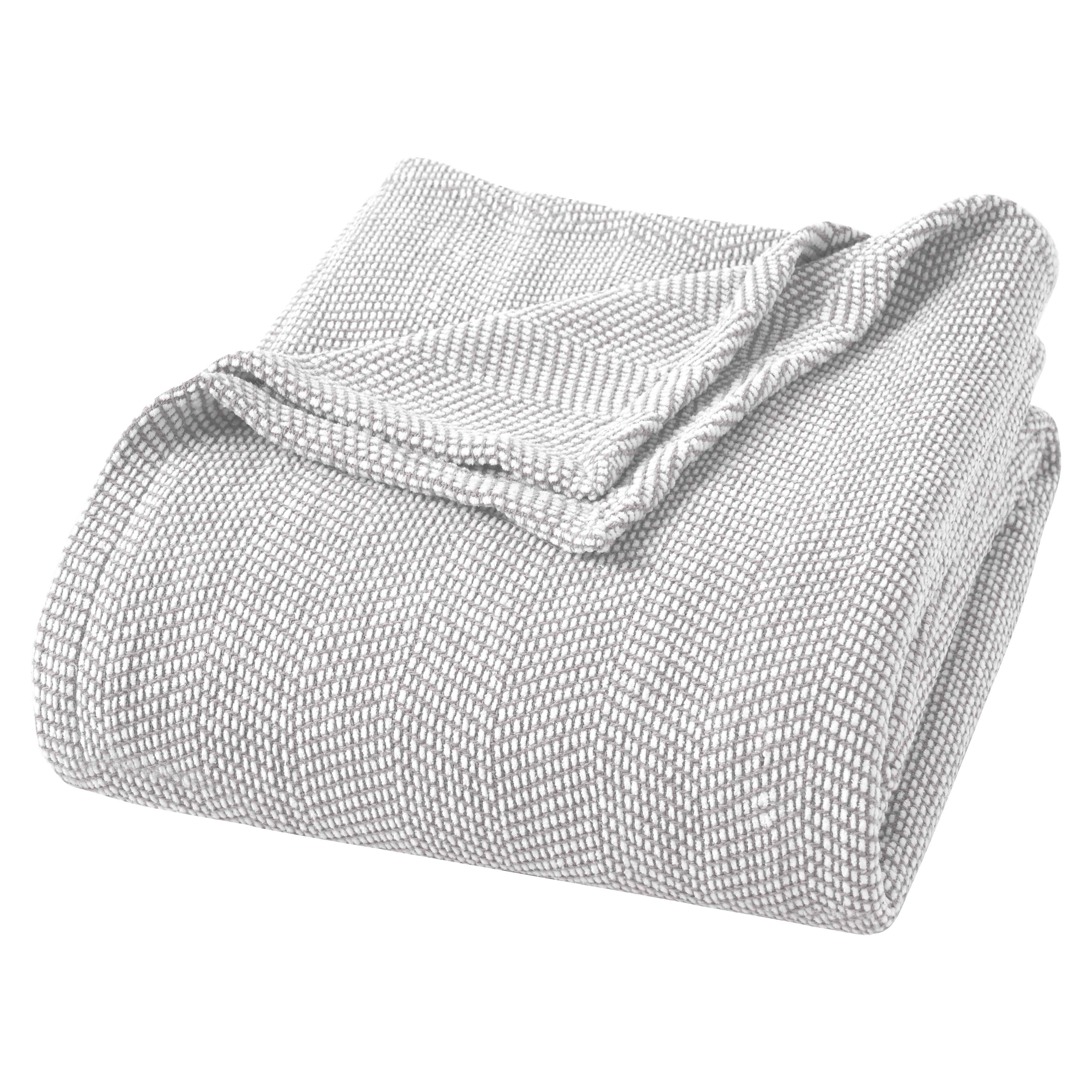 Maya Chenille Herringbone Soft Textured Medium Weight Cotton Blanket - Blanket by Superior