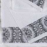 Medallion Cotton Jacquard Textured Soft Absorbent 3 Piece Towel Set - Towel Set by Superior