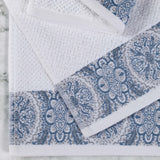 Medallion Cotton Jacquard Textured Soft Absorbent 3 Piece Towel Set - Towel Set by Superior