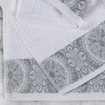 Medallion Cotton Jacquard Textured Soft Absorbent 3 Piece Towel Set - Towel Set by Superior