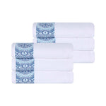 Medallion Cotton Jacquard Textured Soft Absorbent Hand Towel Set of 6 - Hand Towel by Superior