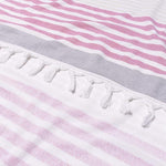 Meera Stripe Fouta 2 Piece Beach Towel Set with Tassels - Beach Towel by Superior