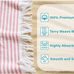 Meera Stripe Fouta 2 Piece Beach Towel Set with Tassels - Beach Towel by Superior