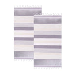 Meera Stripe Fouta 2 Piece Beach Towel Set with Tassels - Beach Towel by Superior