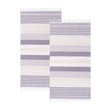 Meera Stripe Fouta 2 Piece Beach Towel Set with Tassels - Beach Towel by Superior