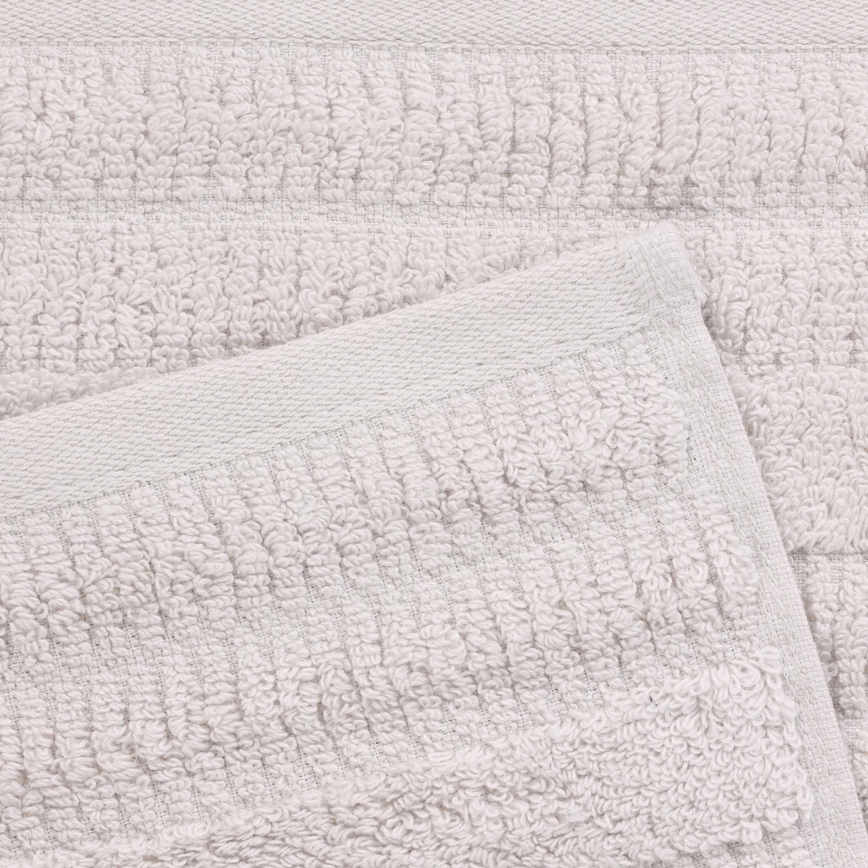 Mika Smart Twist Cotton Solid Textured Ribbed 12 Piece Towel Set - Towel Set by Superior