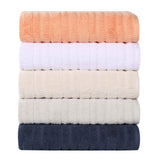 Mika Smart Twist Cotton Solid Textured Ribbed 12 Piece Towel Set - Towel Set by Superior