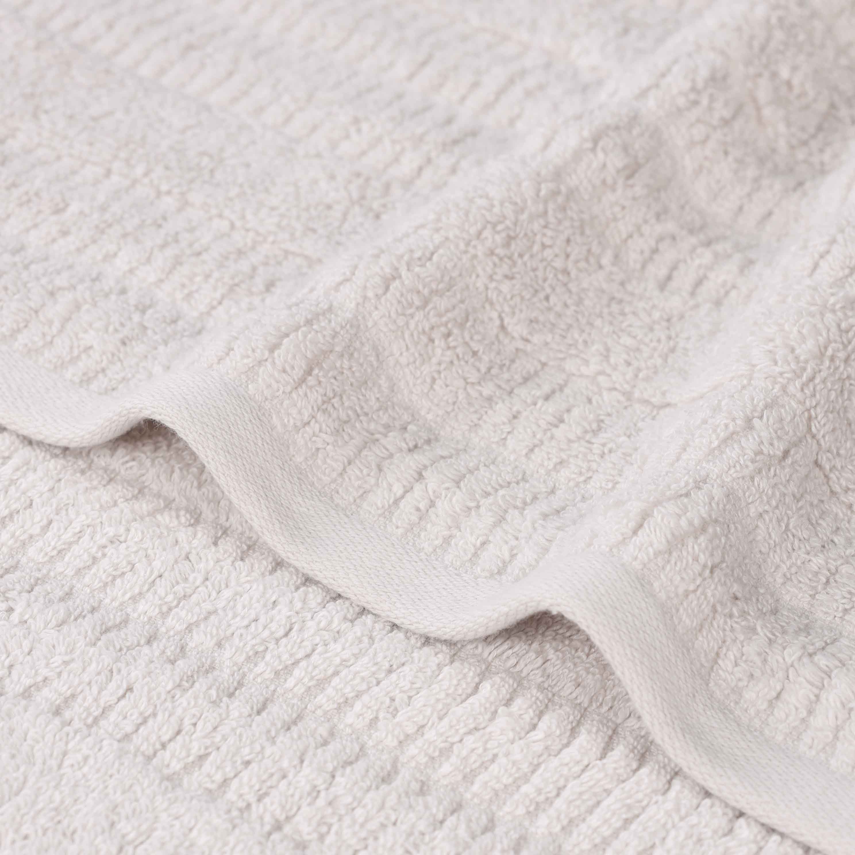 Mika Smart Twist Cotton Solid Textured Ribbed 3 Piece Towel Set - Towel Set by Superior