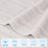 Mika Smart Twist Cotton Solid Textured Ribbed 6 Piece Towel Set - Towel Set by Superior