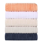 Mika Smart Twist Cotton Solid Textured Ribbed 6 Piece Towel Set - Towel Set by Superior