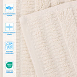 Mika Smart Twist Cotton Solid Textured Ribbed 8 Piece Towel Set - Towel Set by Superior